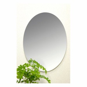 洗面鏡 浴室鏡 割れないミラー 壁面鏡 壁掛けセーフティミラー 楕円形 小サイズ 285×375mm