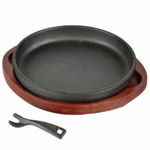ステーキ皿 鉄板 丸型 IH対応 16cm ガス火 オーブン使用可能 スプラウト 鉄鋳物製