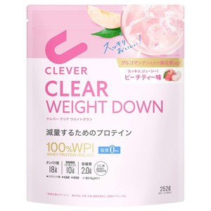 クレバー　クリアプロテイン ウエイトダウン ピーチティー味　252g(配送区分:A2)