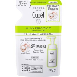 【花王】 キュレル　皮脂トラブルケア泡洗顔料　つめかえ用　130ml［配送区分:A2］