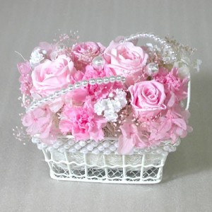 プリザーブドフラワー 真珠とバラの淑女 ケース入り 送料無料 花 アレンジメント プレゼント ギフト 贈り物 フラワーギフト 誕生日 結婚