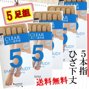 リニューアル！ 【5足組】サンダルにも合わせられる素足っぽい5本指ハイソックス（膝下ハイソックスタイプ）STO157【メール便送料無料】