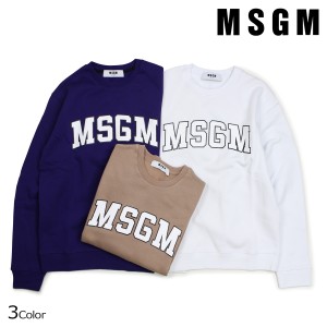 MSGM エムエスジーエム トレーナー スウェット レディース LONG SLEEVED SHIRTS ホワイト ネイビー ブラウンベージュ 2541MDM163 184799