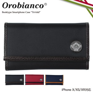 オロビアンコ Orobianco iPhone XR X XS ケース 手帳型 スマホ 携帯 アイフォン TRI-FOLD レザー メンズ レディース