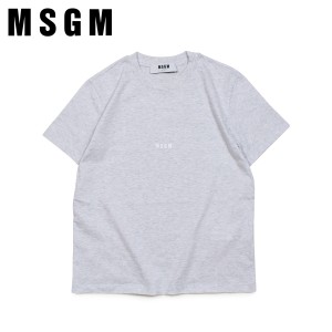 MSGM エムエスジーエム Tシャツ 半袖 レディース MICRO LOGO T-SHIRT グレー MDM100 94