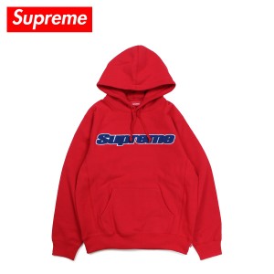 シュプリーム Supreme パーカー プルオーバー メンズ CHENILLE HOODED SWEATSHIRT レッド