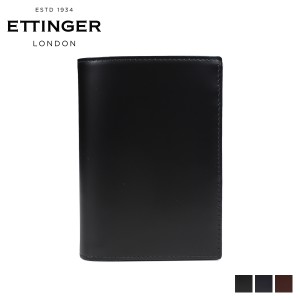 エッティンガー ETTINGER 財布 二つ折り メンズ レザー PURSE NOTECASE WITH 4 CC SLOTS ブラック ネイビー ブラウン 黒 BH179JR