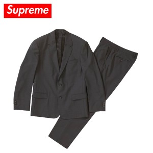 シュプリーム Supreme ジャケット パンツ セットアップ スーツ メンズ 2つボタン ウール PLAID SUIT ブラック 黒の通販は