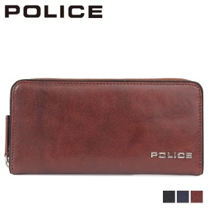 ポリス POLICE 財布 長財布 メンズ ラウンドファスナー レザー TERAIO ROUND WALLET ブラック ネイビー ダーク ブラウン 黒 PA-70003