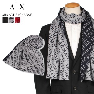 アルマーニエクスチェンジ ARMANI EXCHANGE マフラー ストール メンズ ブラック グレー レッド ネイビー 黒 8NZ490 ZMO1Z