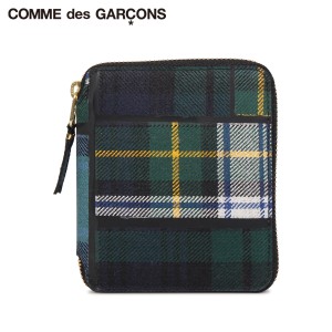 コムデギャルソン COMME des GARCONS 財布 二つ折り メンズ レディース ラウンドファスナー 本革 タータン