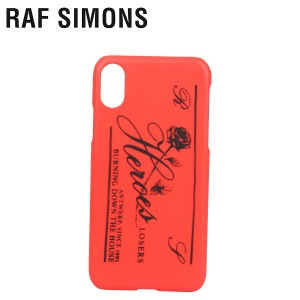 ラフシモンズ RAF SIMONS iPhone XS X ケース スマホ 携帯 アイフォン メンズ レディース IPHONE CASE レッド 192-942