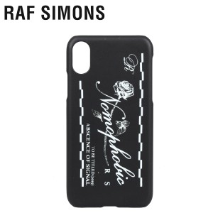 ラフシモンズ RAF SIMONS iPhone XS X ケース スマホ 携帯 アイフォン メンズ レディース IPHONE CASE ブラック 黒 192-942