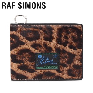 ラフシモンズ RAF SIMONS 財布 二つ折り メンズ WALLET WITH RING ブラウン 192-946