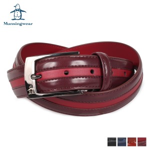 マンシングウェア Munsingwear ベルト レザーベルト メンズ 本革 バックル LEATHER BELT MU-105036