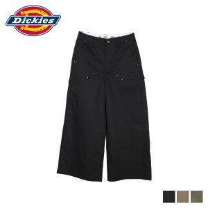 ディッキーズ Dickies ワークパンツ パンツ ワイドパンツ レディース TWILL WIDE LEGPANTS ブラック DK007554