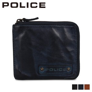 ポリス POLICE 財布 ミニ財布 メンズ ラヴァーレ L字ファスナー LAVARE WALLET ブラック ネイビー キャメル 黒 PA-59606