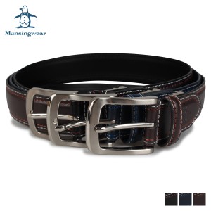 マンシングウェア Munsingwear ベルト レザーベルト メンズ LEATHER BELT ブラック ネイビー MU-105026