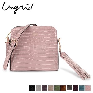 アングリッド Ungrid バッグ ショルダーバッグ レディース SHINY SMALL CROCO BIG TASSEL BAG ブラック UNG-51470