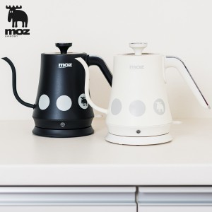 moz モズ 電気ケトル カフェケトル 湯沸かし器 1L 保温 コーヒー 軽量 一人暮らし キッチン 家電 EF-LC30