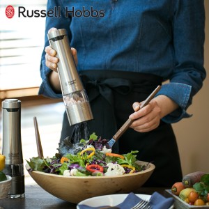 ラッセルホブス Russell Hobbs 電動ミル 電動ペッパーミル 電動ソルトミル 2本セット ライト付 岩塩 7922JP