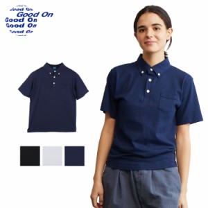 Good On グッドオン Tシャツ 半袖 ポロ ポケット 無地 SS POLO TEE-C ブラック ホワイト ネイビー GOST1103C