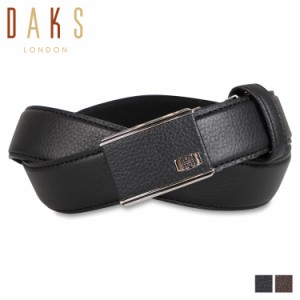 DAKS ダックス ベルト メンズ 本革 LEATHER BELT ブラック ダークブラウン 黒 DB25070