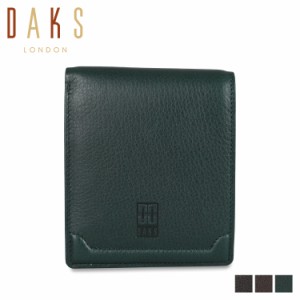 DAKS ダックス 二つ折り財布 メンズ WALLET ブラック ダーク ブラウン グリーン 黒 DP21214