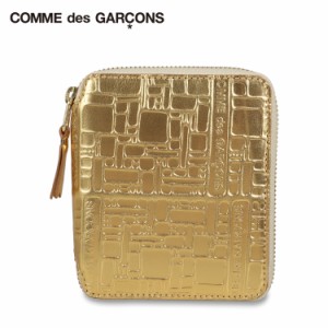コムデギャルソン COMME des GARCONS 二つ折り財布 メンズ レディース ラウンドファスナー ゴールド SA2100EG