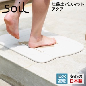 soil ソイル バスマット 珪藻土 足ふきマット 速乾 ノンアスベスト 日本製 アクア BATH MAT AQUA B254