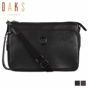 DAKS ダックス ショルダーバッグ メンズ 本革 斜め掛け 小さめ SHOULDER BAG ブラック ブラウン 黒 DA29135