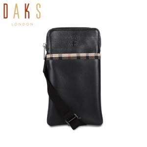 DAKS ダックス ショルダーバッグ メンズ 本革 斜め掛け 小さめ SHOULDER BAG ブラック 黒 DA39420