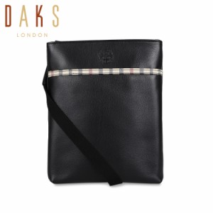 DAKS ダックス ショルダーバッグ メンズ 本革 斜め掛け 小さめ SHOULDER BAG ブラック 黒 DA39525