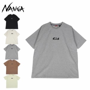 NANGA ナンガ Tシャツ 半袖 エコ ハイブリッド ロゴ ティー メンズ レディース ブラック ホワイト グレー キャメル イエロー 黒 白