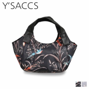 イザック YSACCS トートバッグ レディース Sサイズ ファスナー付き BIRD PRINT BALLOON TOTE ブラック グレー 黒 10-004-01 母の日