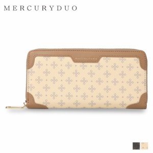 マーキュリーデュオ MERCURYDUO 財布 長財布 レディース ラウンドファスナー MONOGRAM LONG WALLET ブラック ベージュ 黒 MER-90060W