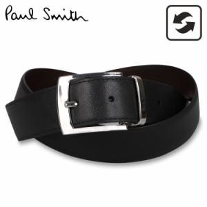 ポールスミス Paul Smith ベルト レザーベルト メンズ リバーシブル 本革 BELT ブラック ブラウン 黒 M1A 4437 BCUT