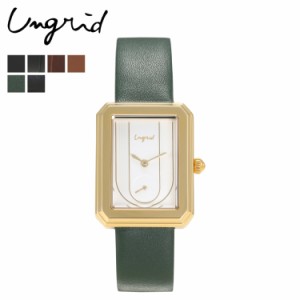 アングリッド Ungrid 腕時計 レディース SIGNATURE SQUARE LEATHER WATCH ブラック キャメル ブラウン グリーン シルバー 黒 UNG-21790T