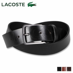 ラコステ LACOSTE ベルト レザーベルト メンズ 本革 BELT ブラック ダーク ブラウン 黒 LB61970