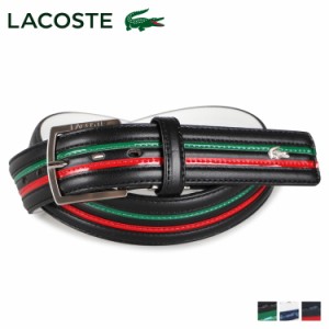 ラコステ LACOSTE ベルト レザーベルト メンズ 本革 BELT ブラック ホワイト ネイビー 黒 白 LB84290