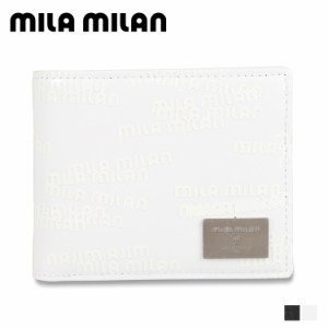 mila milan ミラ・ミラン 財布 二つ折り ポルタ メンズ レディース 本革 PORTA ブラック ホワイト 黒 白 257602