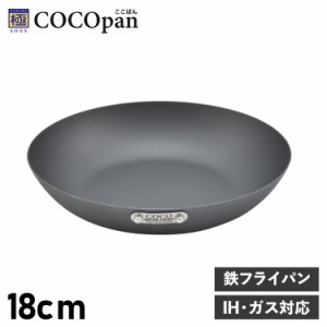 COCOpan ココパンフライパン 18cm ベーシック IH ガス対応 鉄 リバーライト 極SONS BASIC C101-002