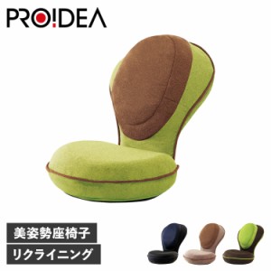 プロイデア PROIDEA 座椅子 椅子 コンパクト リクライニング 背筋がGUUUN 美姿勢座椅子 リッチ ブラック ブラウン グリーン 黒