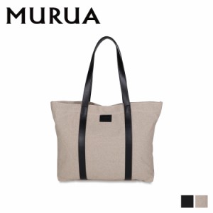 MURUA ムルーア バッグ トートバッグ リネン メンズ レディース LINEN ブラック ベージュ 黒 MR-B1131