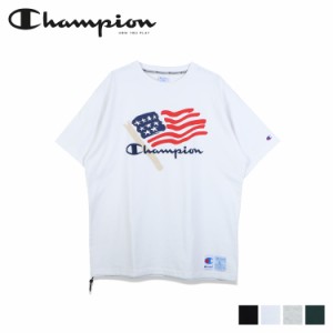 チャンピオン Champion Tシャツ 半袖 メンズ SHORT SLEEVE T-SHIRT ブラック ホワイト グレー グリーン 黒 白 C3-X322