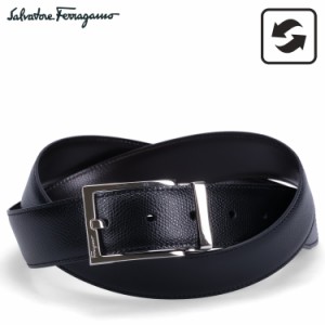 サルヴァトーレ フェラガモ Salvatore Ferragamo レザーベルト メンズ リバーシブル 本革 ブラック 黒 679301 675158