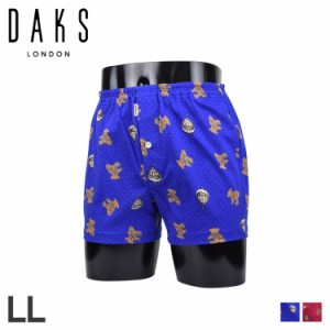 ダックス DAKS トランクス 下着 インナー アンダーウェア パンツ メンズ 前開き LL ニット メンズ下着 男性 KNIT ブルー ピンク 0129-78