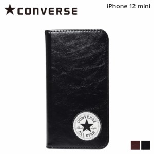 コンバース CONVERSE iPhone12 mini スマホケース メンズ レディース 手帳型 携帯 アイフォンブラック ブラウン 黒 ネコポス可