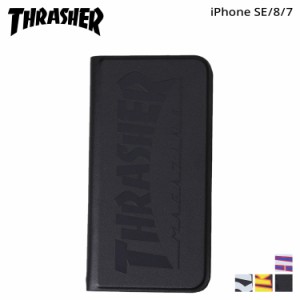 スラッシャー THRASHER iphone SE2 8 7 スマホケース メンズ レディース 手帳型 携帯 アイフォン ネコポス可