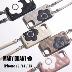 MARY QUANT マリークヮント iPhone 15 14 13 スマホケース スマホショルダー 携帯 レディース PU 母の日